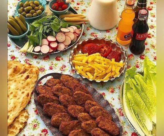 عکس سفره کباب