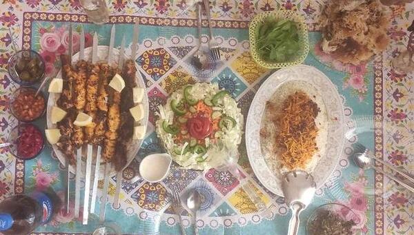 عکس سفره کباب