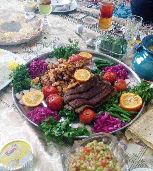 عکس سفره کباب