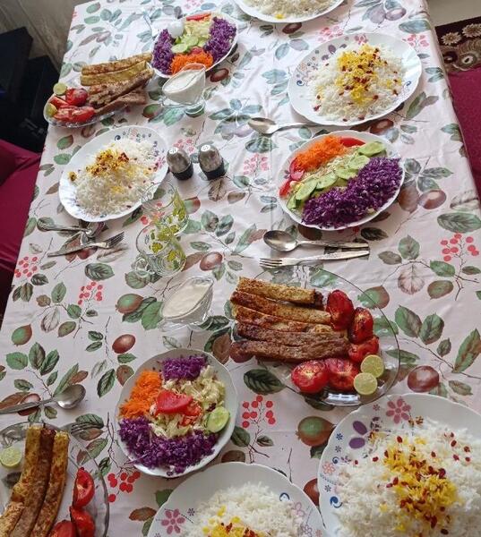 عکس سفره کباب