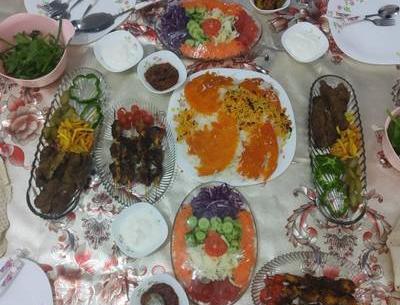 عکس سفره کباب