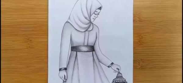 عکس نقاشی حجاب