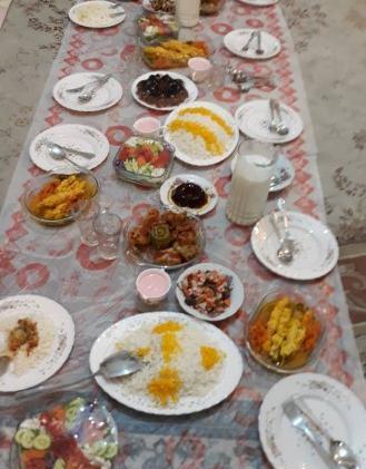 عکس سفره شام ساده