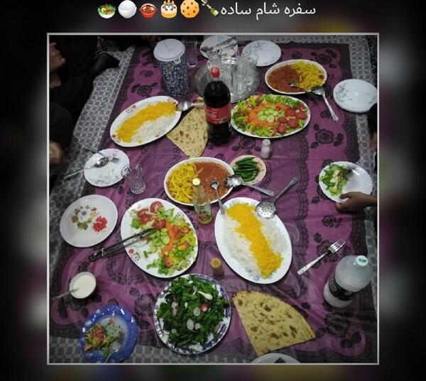 عکس سفره شام ساده