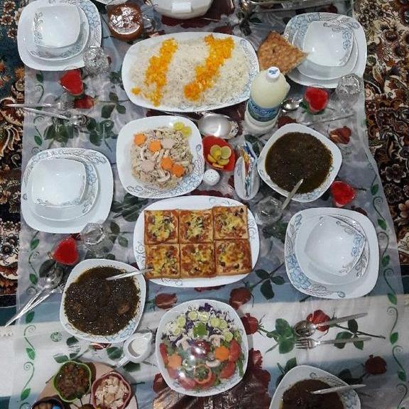 عکس سفره شام ساده