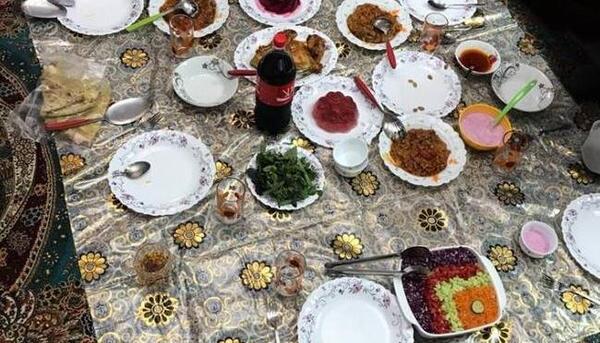 عکس سفره شام ساده