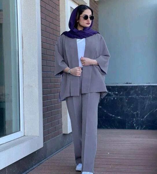 عکس مانتو با شلوار بگ