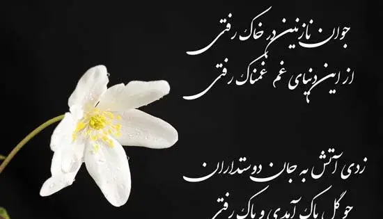عکس نوشته تسلیت برای جوان