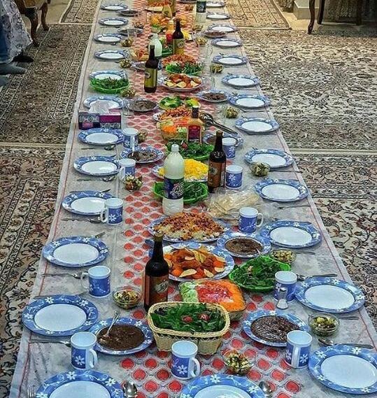 عکس سفره چلو گوشت