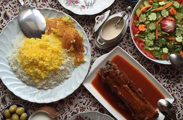 عکس سفره چلو گوشت