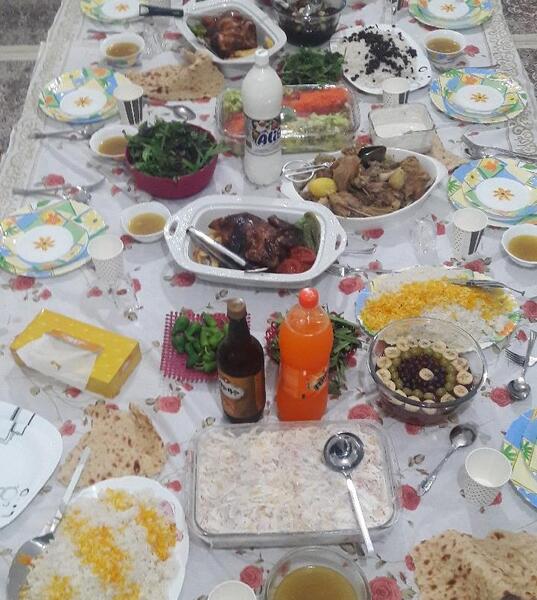 عکس سفره چلو گوشت
