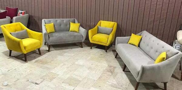 عکس مبل طوسی تیره
