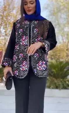 عکس مانتو خامه دوزی جدید