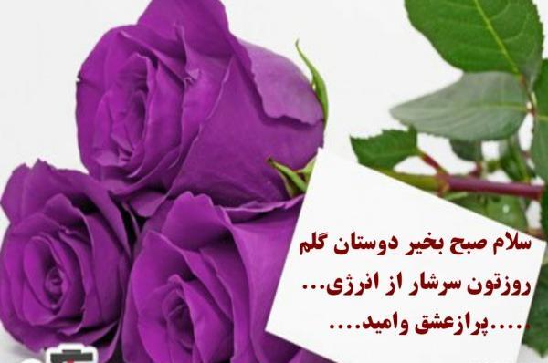 عکس نوشته صبح بخیر دوستان گلم