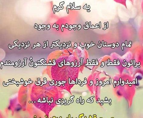 عکس نوشته صبح بخیر دوستان گلم