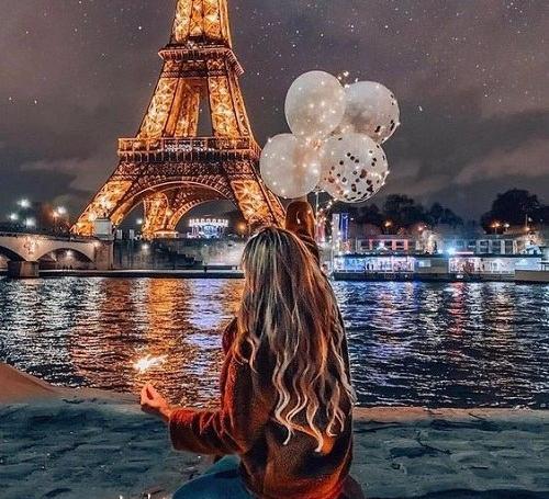 عکس پاریس در شب دخترانه