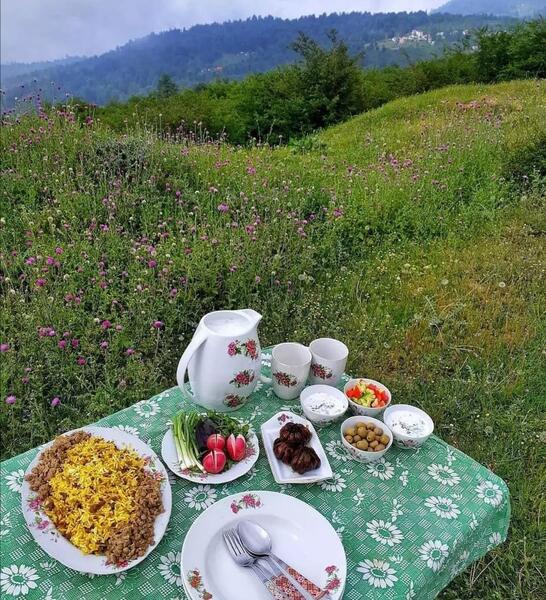 عکس سفره طبیعت