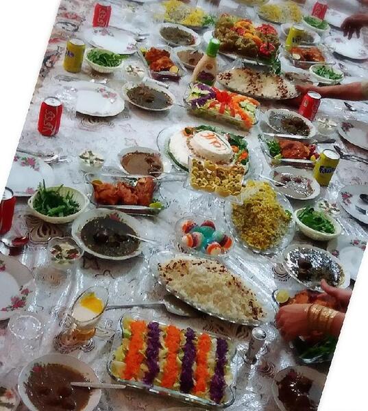 عکس سفره پاگشای عروس