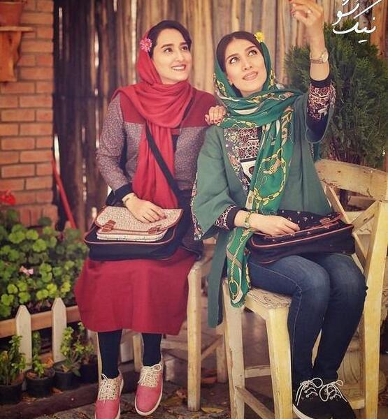 مدل ژست عکس دونفره در طبیعت