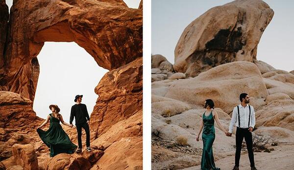 مدل ژست عکس دونفره در طبیعت