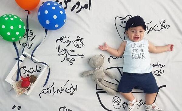 ژست عکس تولد پسرانه نوجوان