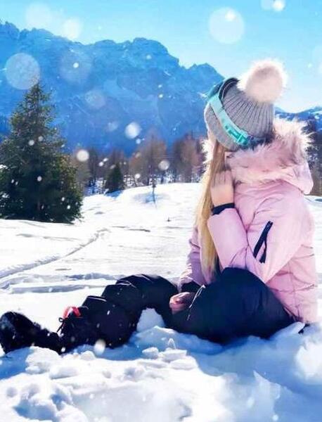 ژست عکس های برفی