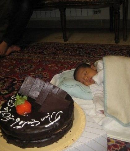 عکس کیک یک ماهگی نوزاد پسر