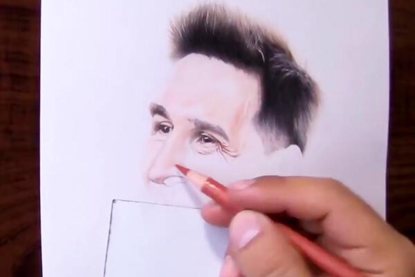 عکس لیونل مسی نقاشی