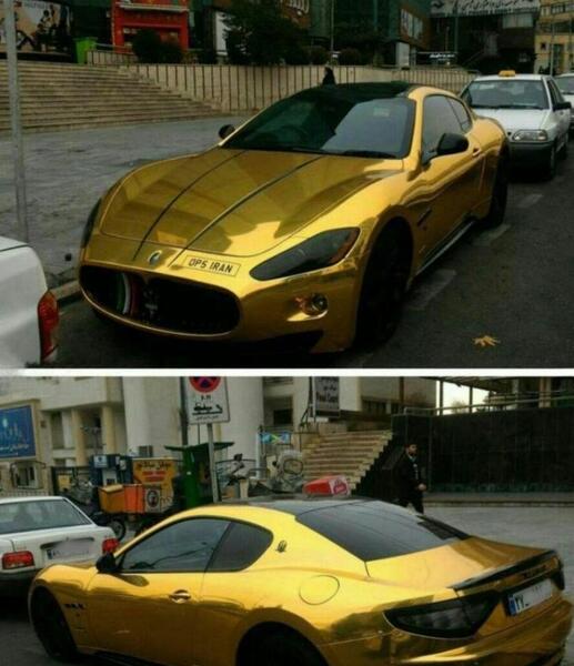 عکس ماشین لامبورگینی از طلا