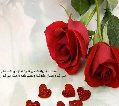 عکس گل غمگین با متن