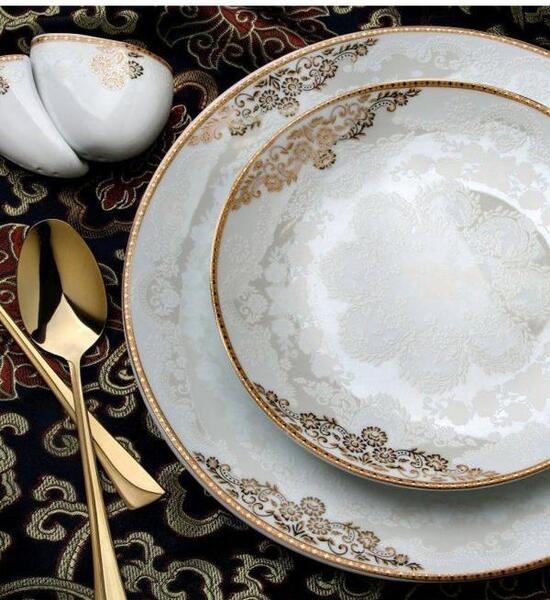 عکس گل چینی روی ظروف