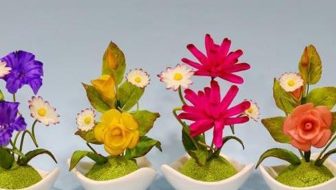 عکس گل چینی روی ظروف