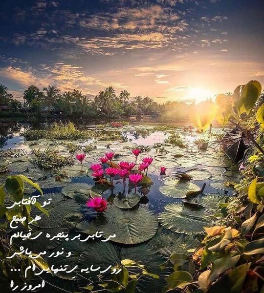 عکس نوشته غروب
