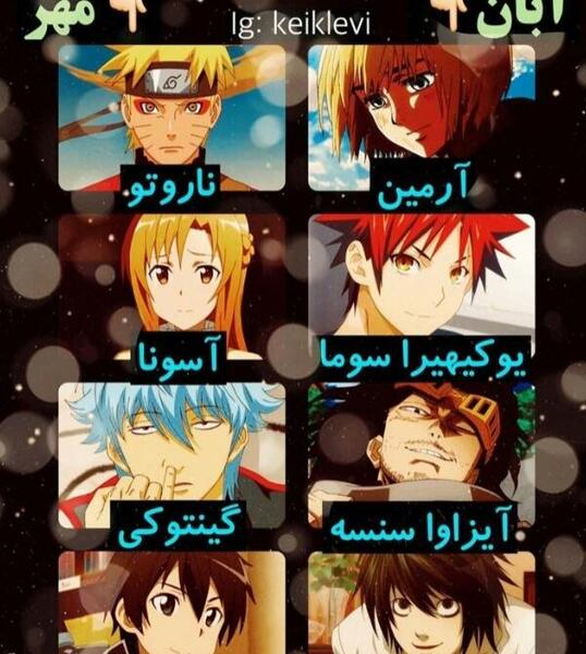عکس انیمه ماه تولد