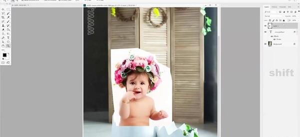 عکس نوزاد فتوشاپ