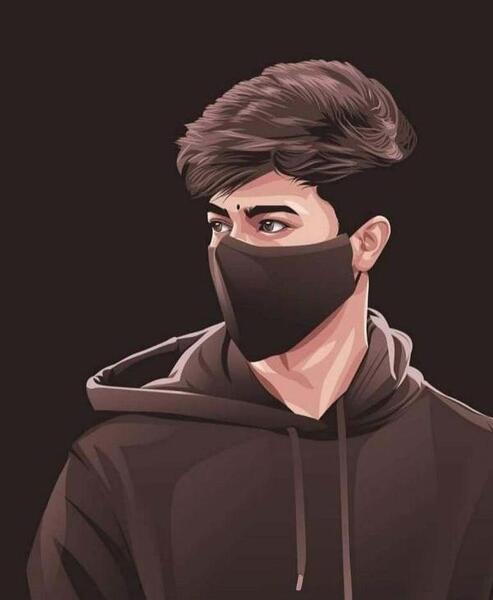 عکس پروفایل پسر با ماسک مشکی