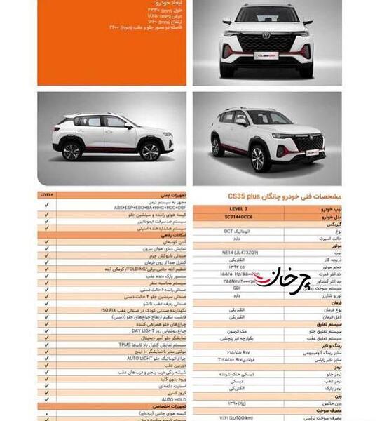 عکس ماشین چانگان cs 35 پلاس تیپ 2