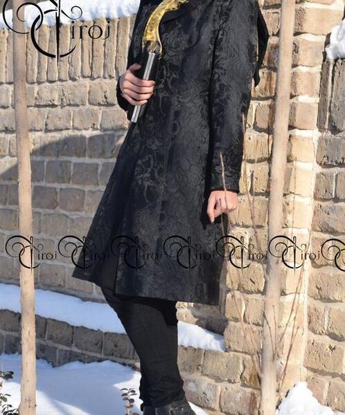 عکس مانتو ژاکارد مشکی
