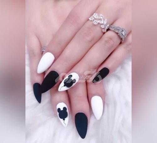 عکس ناخن مشکی کاشت