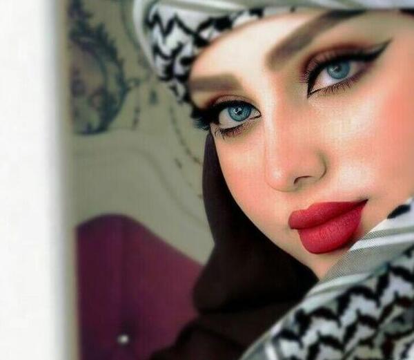 عکس پروفایل دختر با چفیه عربی
