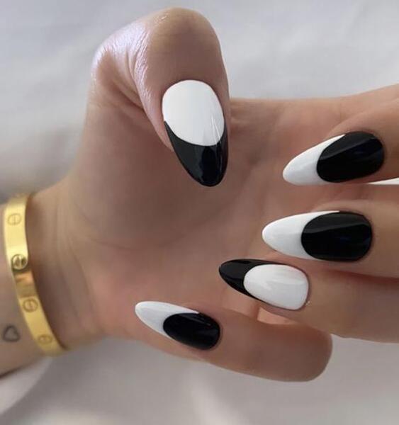 عکس لاک ژل سیاه و سفید