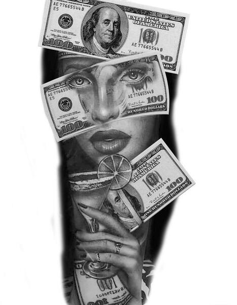 عکس تاتو دلار