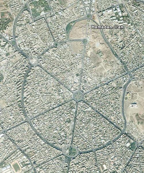 عکس نقشه هوایی همدان