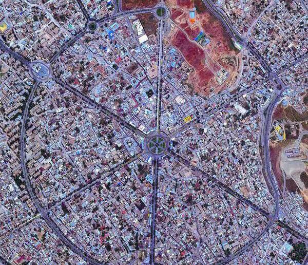 عکس نقشه هوایی همدان