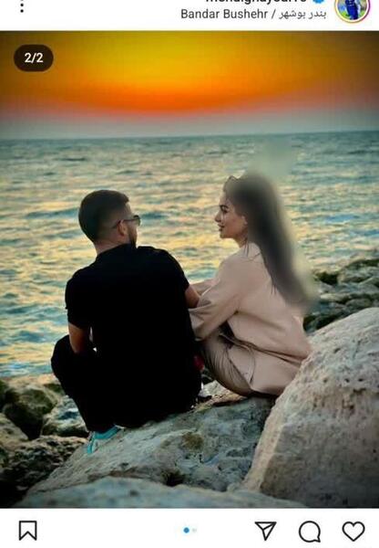 عکس عاشقانه مهدی قائدی و همسرش