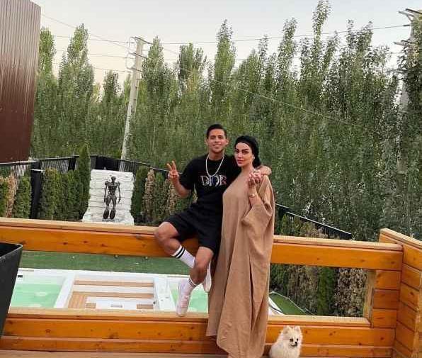 عکس عاشقانه مهدی قائدی و همسرش