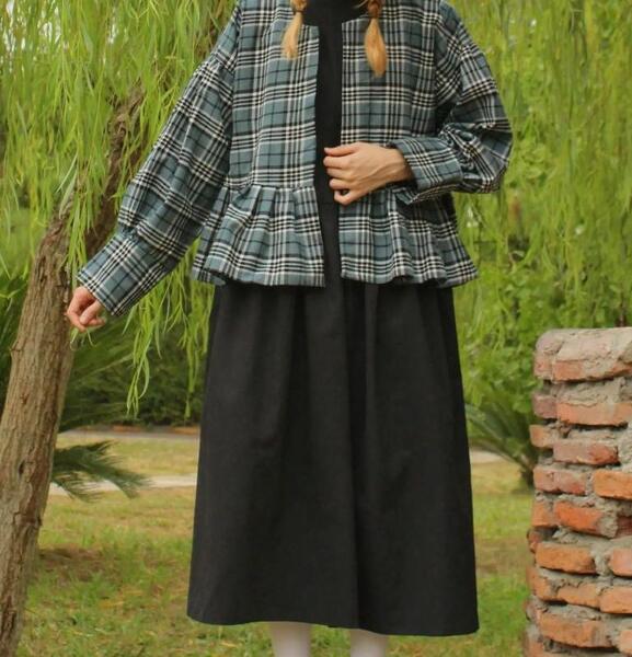 عکس مدل سارافون پاییزه چهارخونه