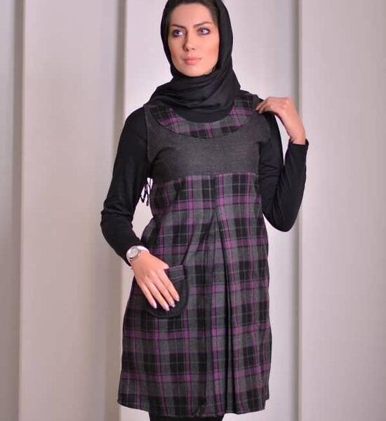 عکس مدل سارافون پاییزه چهارخونه
