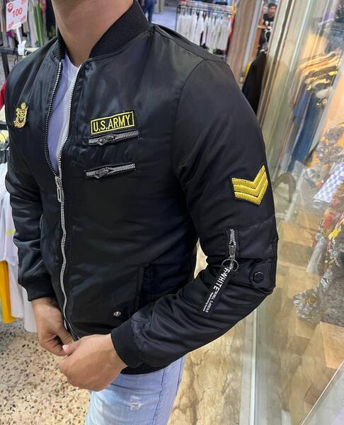 عکس کاپشن خلبانی مشکی
