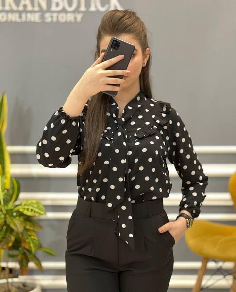 عکس شومیز خال خالی